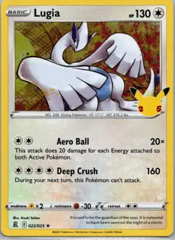 Pokemon TCG Lugia 22/25 Celebrations Holo NM - Image 1