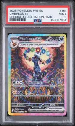 2025 POKEMON PRE EN-PRISMATIC EVOLUTIONS #161 UMBREON EX PSA 9 - Image 1