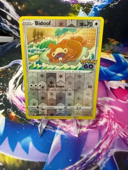 BIDOOF 059/078 POKEMON GO Reverse Holo Common Pokemon - Image 1