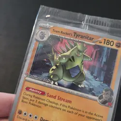 Team Rockets Tyranitar 096/182 Pokemon Center Stamped Destined Rivals Sealed - Image 2