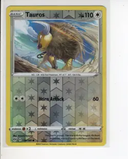TAUROS DARKNESS ABLAZE SET REVERSE-HOLO FOIL POKEMON CARD 134/189 NM/M - Image 1