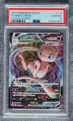 Mew Vmax 114/264 Fusion Strike Rare Pokemon Card PSA 10 GEM MINT - Image 1