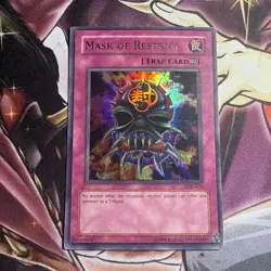 Yugioh Mask Of Restrict LON-018 Ultra Rare 1st Ed LP - Image 1