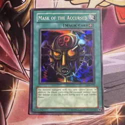 | Yugioh Mask of the Accursed LON-019 Super Rare Labyrinth Of Nightmare NM/VLP | - Image 1
