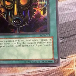 | Yugioh Mask of the Accursed LON-019 Super Rare Labyrinth Of Nightmare NM/VLP | - Image 5