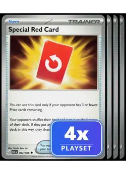 Playset of 4 Special Red Card 082/086 Chaos Rising Uncommon NM Pokemon TCG - Image 1