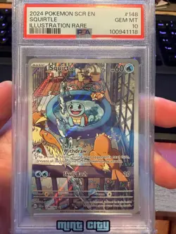 2024 Pokemon Stellar Crown Squirtle #148/142 PSA 10 GEM MINT💎💎💎 - Image 1