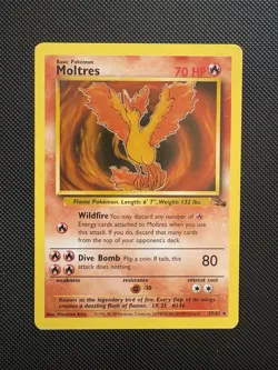 Pokemon TCG Moltres Fossil Card 27/62 - Image 1