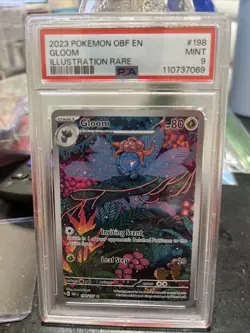 2023 Pokemon OBF en Gloom Illustration Rare PSA 9 Mint Card #198 - Image 1