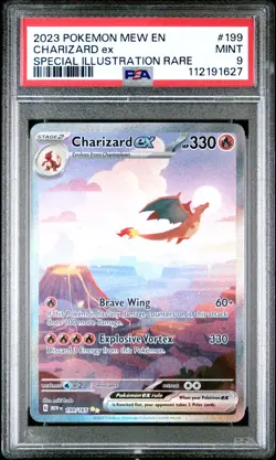 2023 POKEMON MEW EN-151 #199 CHARIZARD ex SPECIAL ILLUSTRATION RARE PSA 9 - Image 1