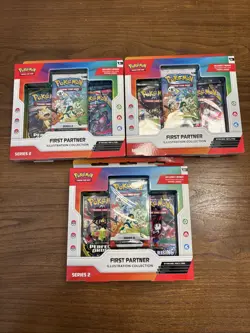 Pokemon First Partner Illustration Collection Series 2 Boxes Lot Of 3 - Image 1