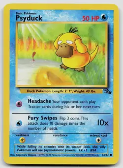 PSYDUCK 53/62 COMMON FOSSIL POKEMON UNLIMITED LP - Image 1
