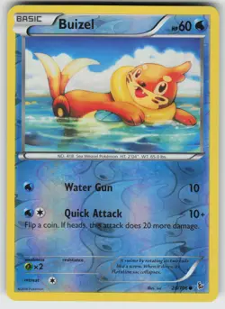 Buizel Reverse Holo Common XY - Flashfire 28/106 Pokemon - Image 1