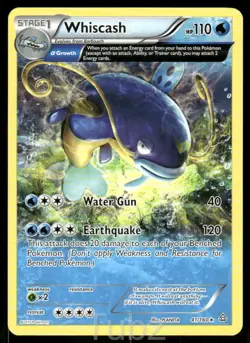 Whiscash 41/160 Rare Primal Clash Pokemon Lightly Played - Image 1