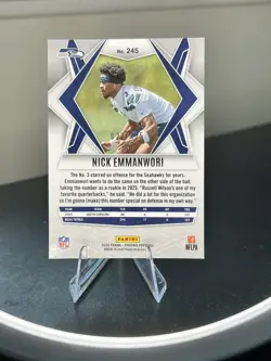 2025 Panini Phoenix Nick Emmanwori #245 Gold /125 (RC) - Image 3