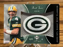 2003 Upper Deck Sweet Spot Classics Brett Favre Patch Gold /25 Green Bay Packers - Image 1