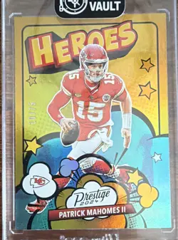 Panini 2024 Prestige Heroes Patrick Mahomes II Chiefs Xtra Points Gold /75 #10 - Image 1