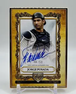 JORGE POSADA 2025 TOPPS GILDED GALLERY OF GOLD AUTOGRAPH C AUTO /50 Q5498 - Image 1