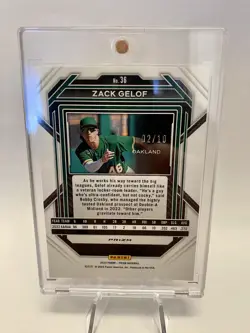 2023 Panini Prizm #36 Zack Gelof GOLD SHIMMER PRIZM /10 Oakland As - Image 2