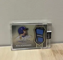 2017 Topps Dynasty Kyle Schwarber PATCH AUTO /5 GOLD Chicago Cubs Signed #AP-KS6 - Image 1