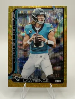 2025 Topps Chrome Trevor Lawrence Gold Wave Refractor /50 #138 Jags - Image 2