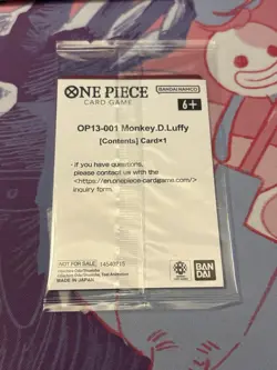 Monkey D. Luffy OP13-001 Leader (Ichiban Kuji Exclusive Promo) English Sealed - Image 2