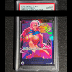 One Piece Card PSA10 Vinsmoke Reiju Flagship Winner Victory Souvenir OP06-069 JP - Image 1