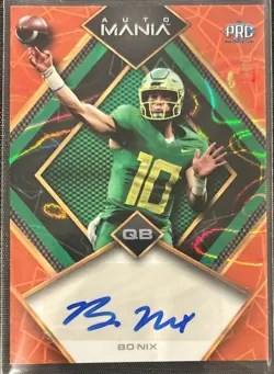 BO NIX 2023 Wild Card Auto Mania AUTO RC 5/10 DENVER BRONCOS OREGON - Image 1