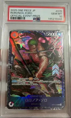 PSA 10 Zoro ST21-015 Flagship Battle 2025 Top 8 Prize ONE PIECE Card Japanese - Image 1