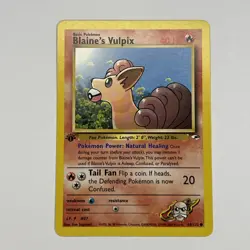 Blaine’s Vulpix 65/132 Gym Heroes 1st Edition Common Pokemon Card NM - Image 1