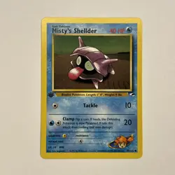 Misty's Shellder 89/132 Gym Heroes 1st Edition Common Pokemon Card NM - Image 1