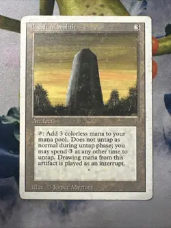 1x Basalt Monolith- Revised- MP/HP- Mtg Magic The Gathering Card- Free Shipping - Image 1
