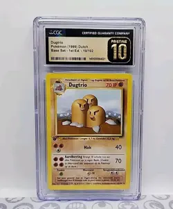 Dugtrio 19/102 DUTCH 1st Ed Base Set 1999 Pokemon Card Graded CGC Pristine 10 💎 - Image 1