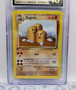 Dugtrio 19/102 DUTCH 1st Ed Base Set 1999 Pokemon Card Graded CGC Pristine 10 💎 - Image 3