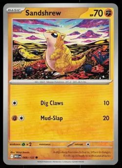 Sandshrew 068/132 Common Mega Evolution Pokemon Near Mint - Image 1