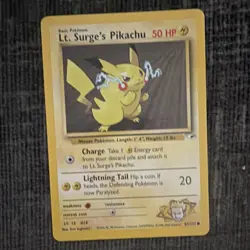 Pokemon TCG Lt. Surge's Pikachu Gym Heroes Common 81/132 2000 Excellent - Image 1