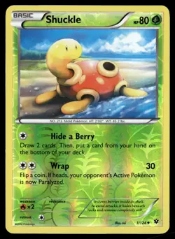 Shuckle 1/124 Uncommon Fates Collide Pokemon Reverse Holo NM/M - Image 1