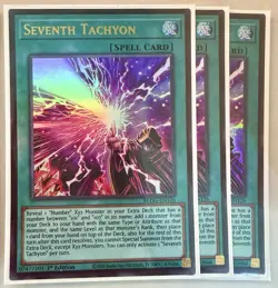 Yugioh! 3x Seventh Tachyon BLGG-EN126 Ultra Rare 1st Ed NM - Image 1