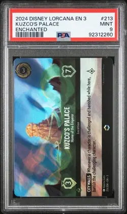 2024 DISNEY LORCANA Kuzco's Palace Home of the Emperor (Enchanted) 213/204 PSA 9 - Image 1