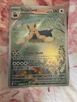 Stoutland 156/086 Sv: White Flare Holo Pokemon Card TCG English - Image 2
