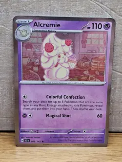 Alcremie 065/142 Sv07: Stellar Crown Holo Rare Pokemon Card TCG - Image 1