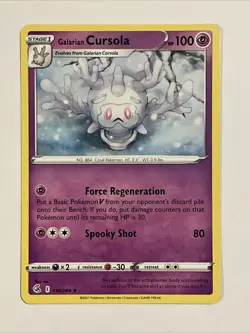 Galarian Cursola 118/264 NM / M - RARE Fusion Strike Pokemon Card - Image 1