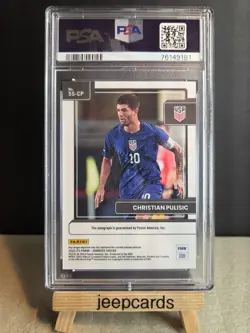 CHRISTIAN PULISIC 2022-23 Panini Donruss FIFA SSCP PSA 10/10 AUTO 10 POP 1 USA - Image 2
