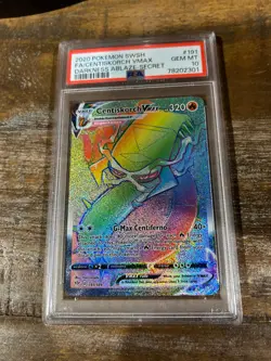 POKEMON 2020 Darkness Ablaze Secret Rare Full Art CENTISKORCH Vmax #191 PSA 10 - Image 1