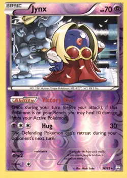 JYNX 36/83 RARE GENERATIONS POKEMON REVERSE HOLO LIGHTLY PLAYED - Image 1