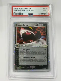 2005 Pokemon EX Deoxys - Sharpedo EX Holo #104 PSA 9 - Image 1