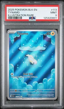 2025 Pokemon Black Bolt #113 Tynamo Illustration Rare PSA 9 MINT Trusted Seller! - Image 1