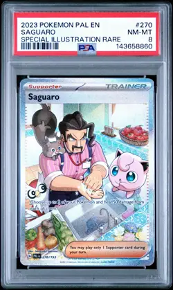 Pokemon 2023 Saguaro 270 Trainer Paldea Evolved Special Illustration PSA 8 NM-MT - Image 1