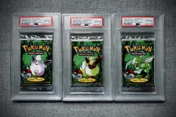 1999 Pokemon Jungle 1st Ed Booster Pack Set Flareon Wigglytuff Scyther PSA 10 - Image 1