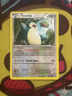 Pokemon Snorlax 118/162 - Reverse Holo - XY Breakthrough - Excellent - Image 1